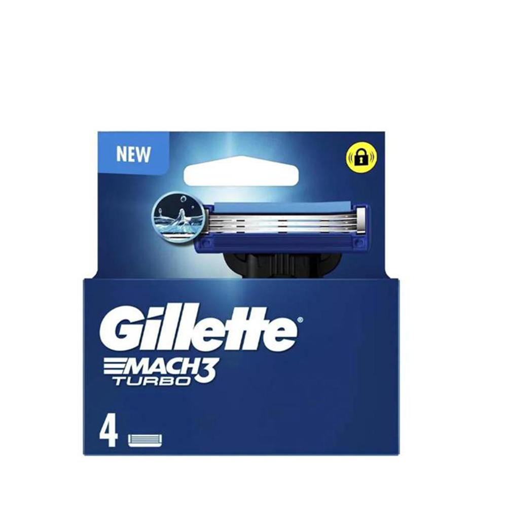 GILLETTE MACH 3 TURBO charger 4 spare parts - Plureals