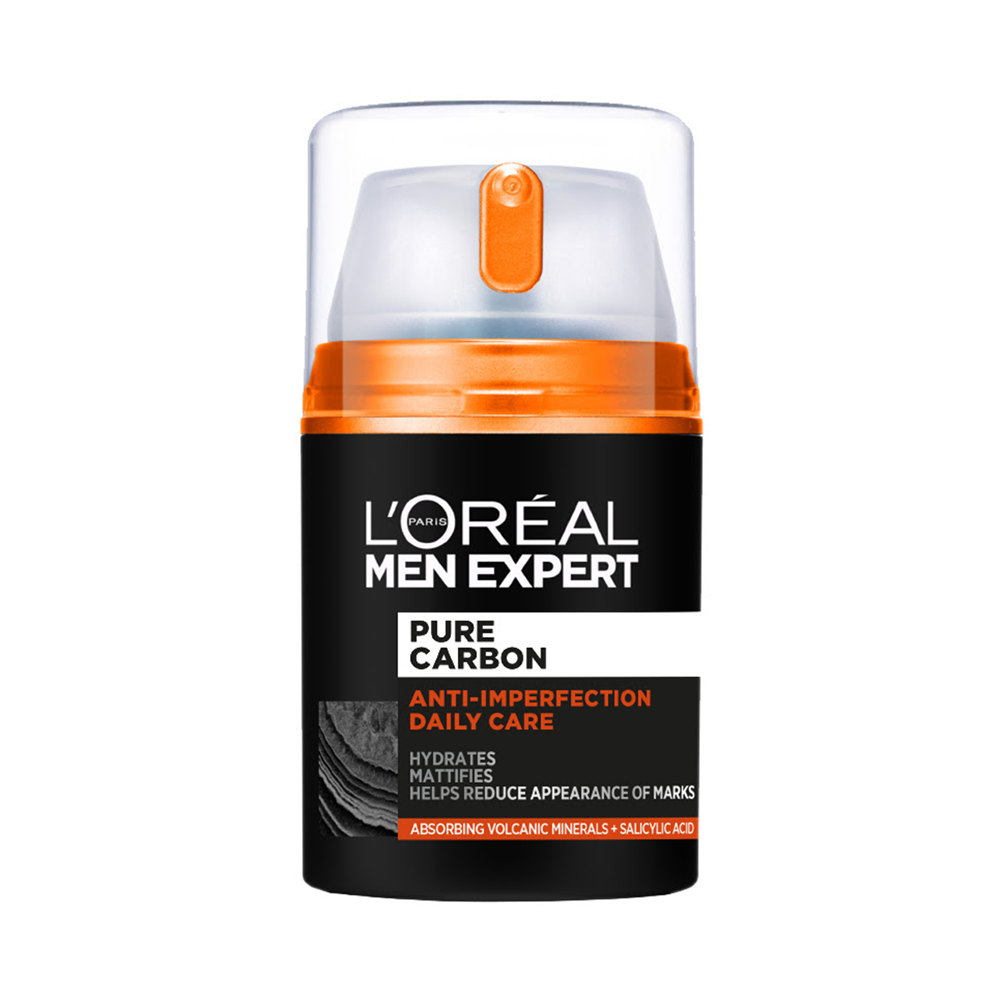MEN EXPERT pure charcoal daily care anti-pimples 50 ml - Plureals