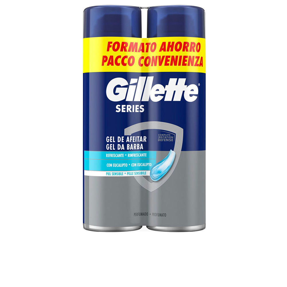 GILLETTE SERIES shaving gel sensitive skin 2 x 200 ml