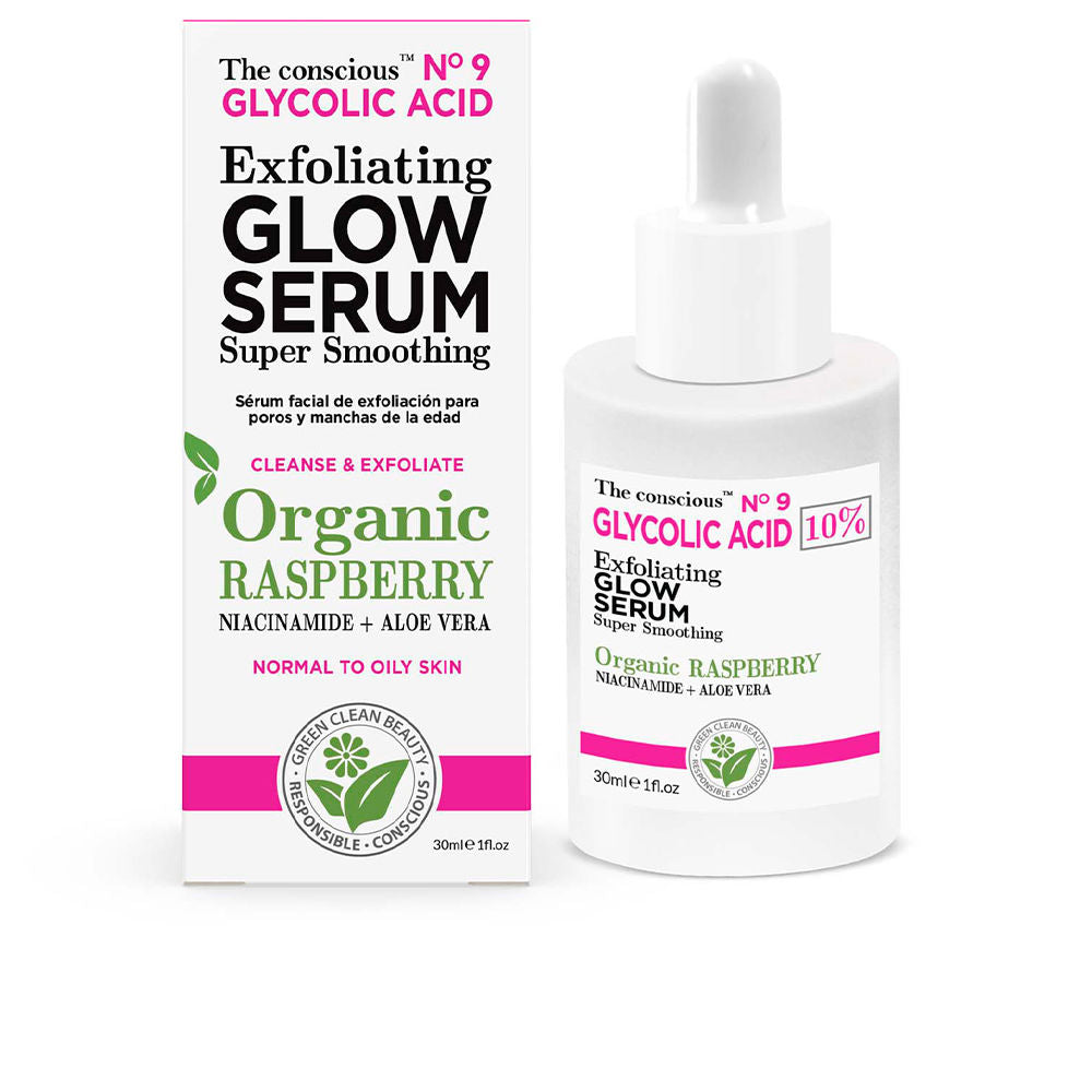 Sérum Exfoliant Éclat Acide Glycolique Framboise Bio The Conscious