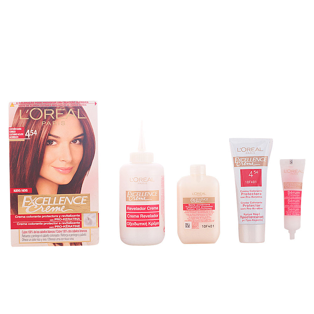 EXCELLENCE Creme dye #4.54-copper mahogany chestnut 192 ml - Plureals