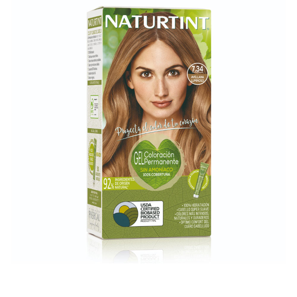NATURTINT ammonia-free dye #7.34-Luminous Hazelnut 170 ml - Plureals