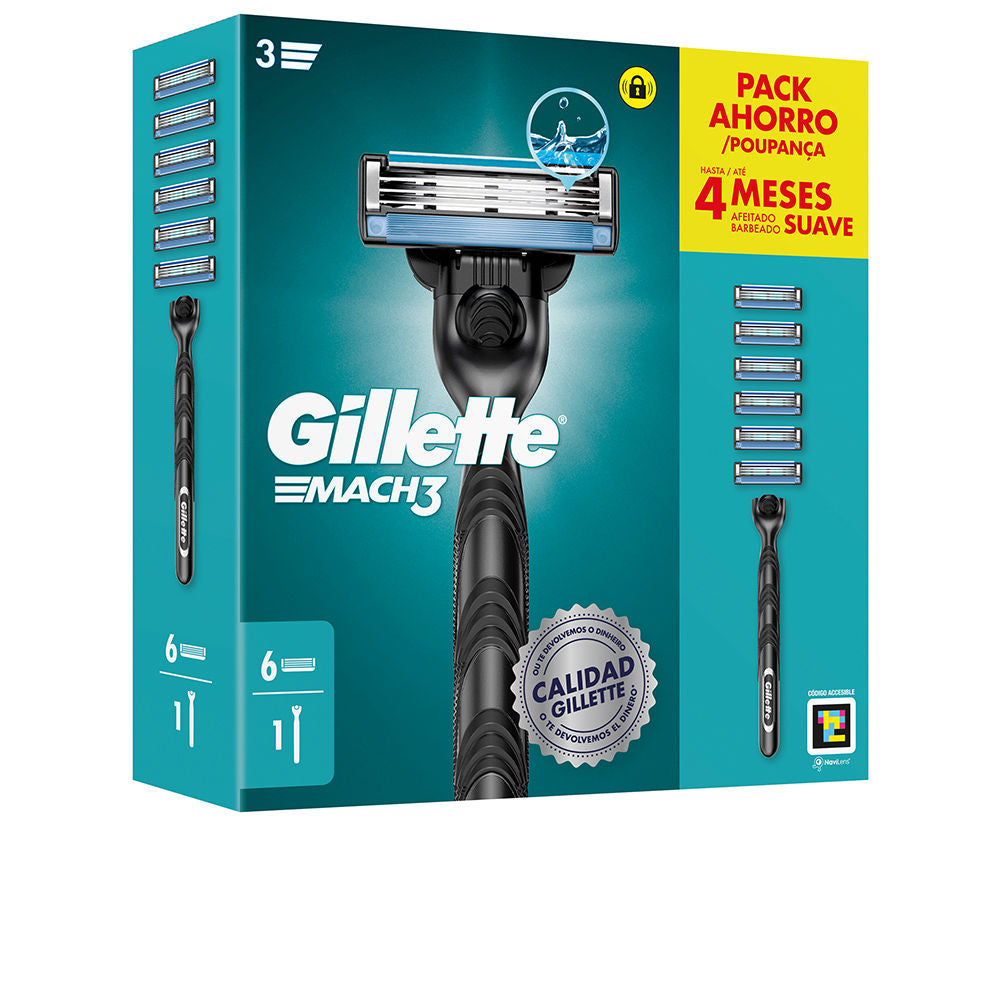 GILLETTE MACH 3 rasoir + 6 recharges