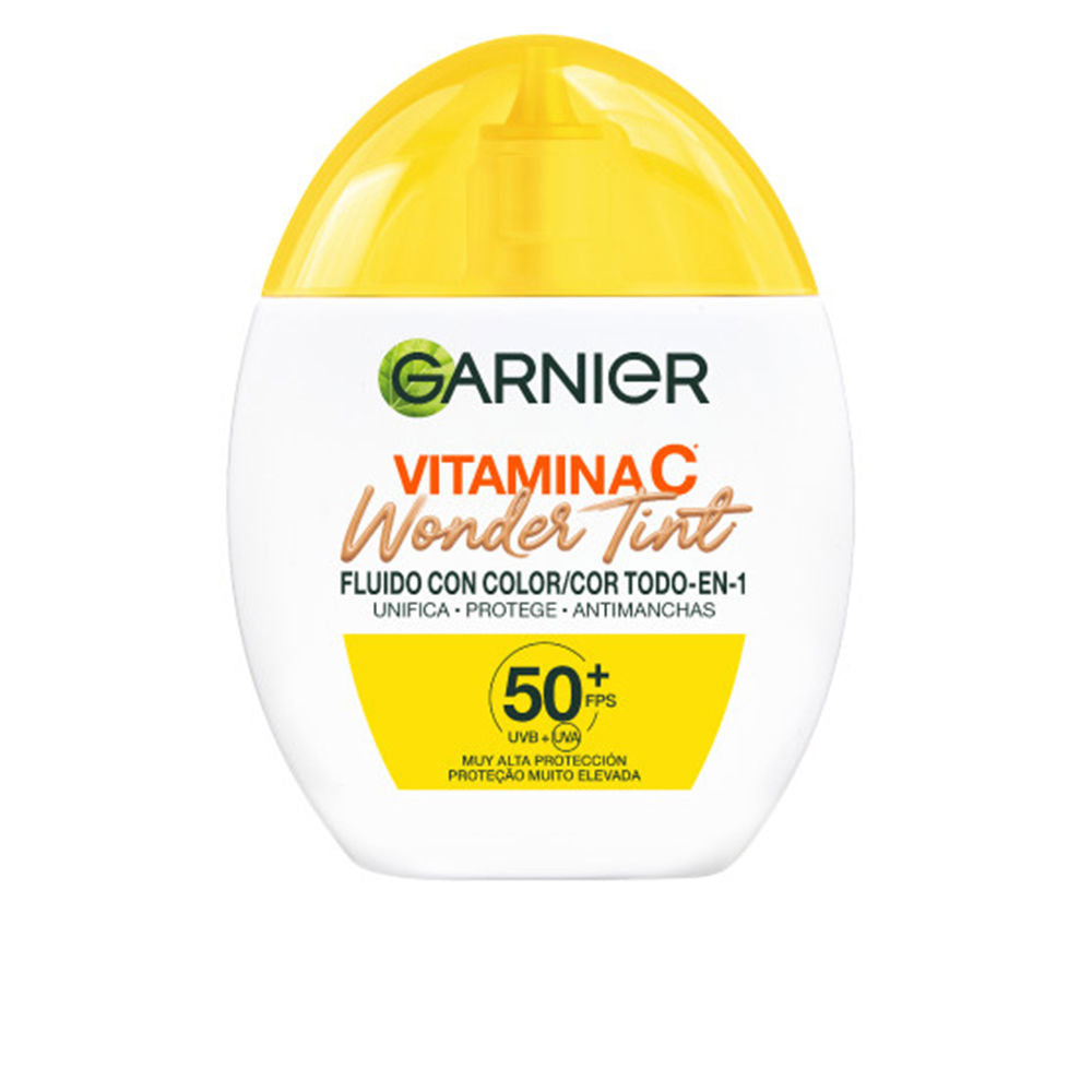 Fluide Teinté Éclat SPF50+ Teinte Médiume Vitamine C Wonder Tint Garnier