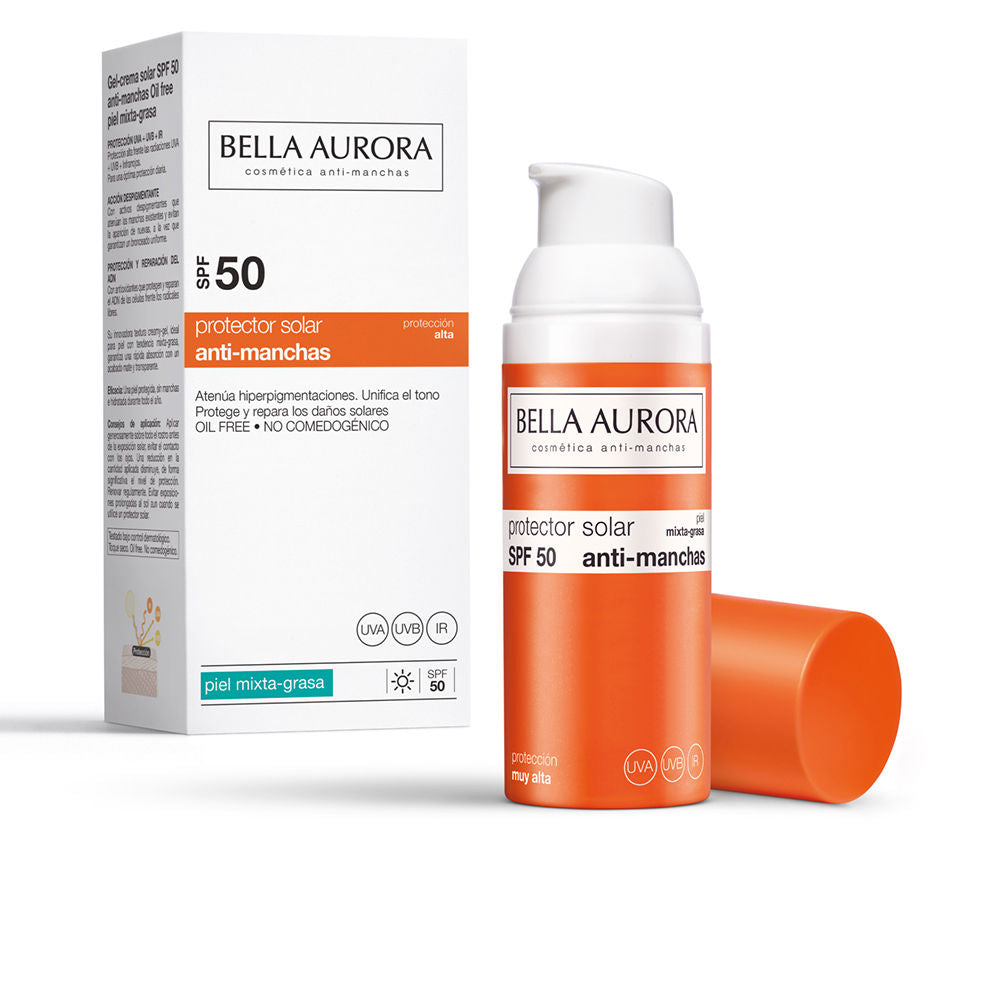 BELLA AURORA SOLAR gel anti-dark spots mixed/oily SPF50 50 ml - Plureals