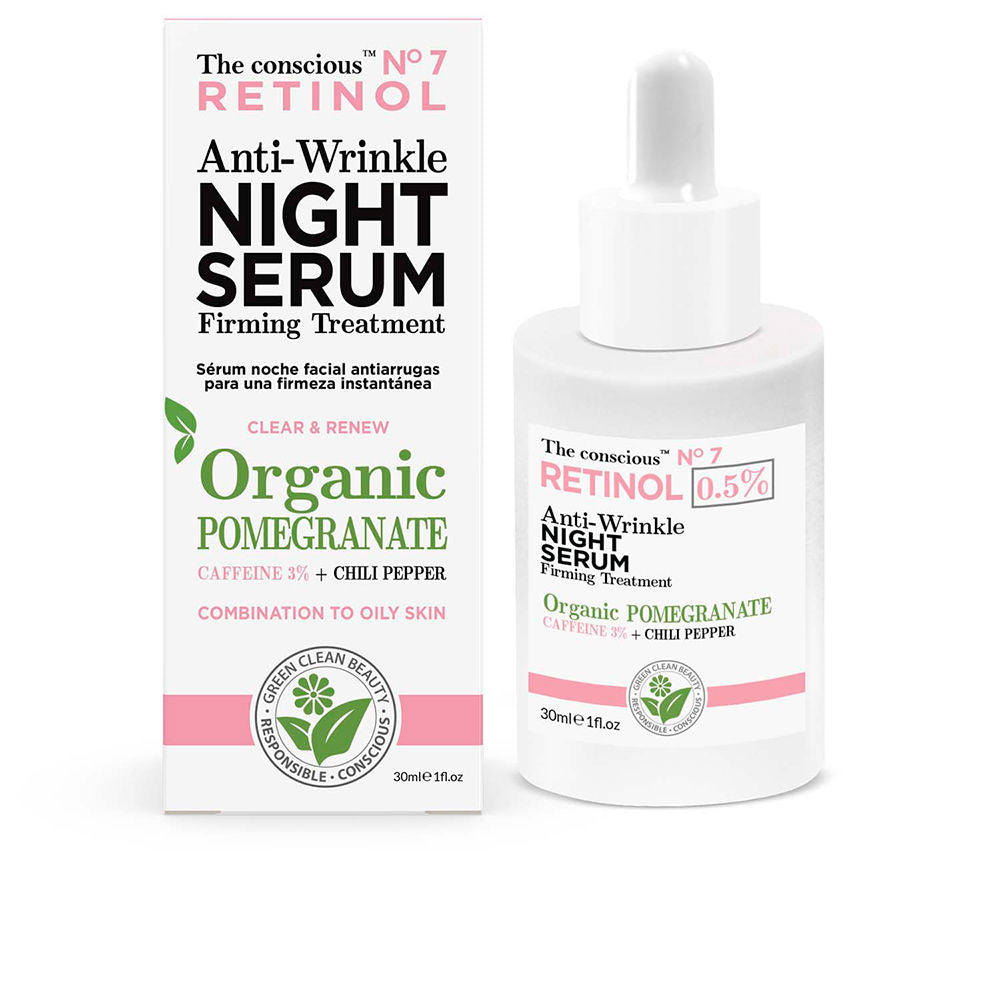 Sérum de Nuit Anti-Rides Rétinol Grenade Bio The Conscious