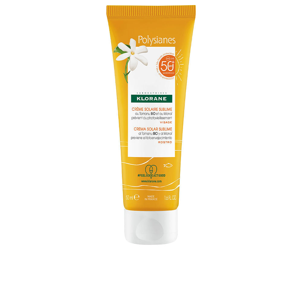 POLYSIANES MONOÏ Y TAMANU BIO sublime sun cream SPF50+ 50 ml - Plureals
