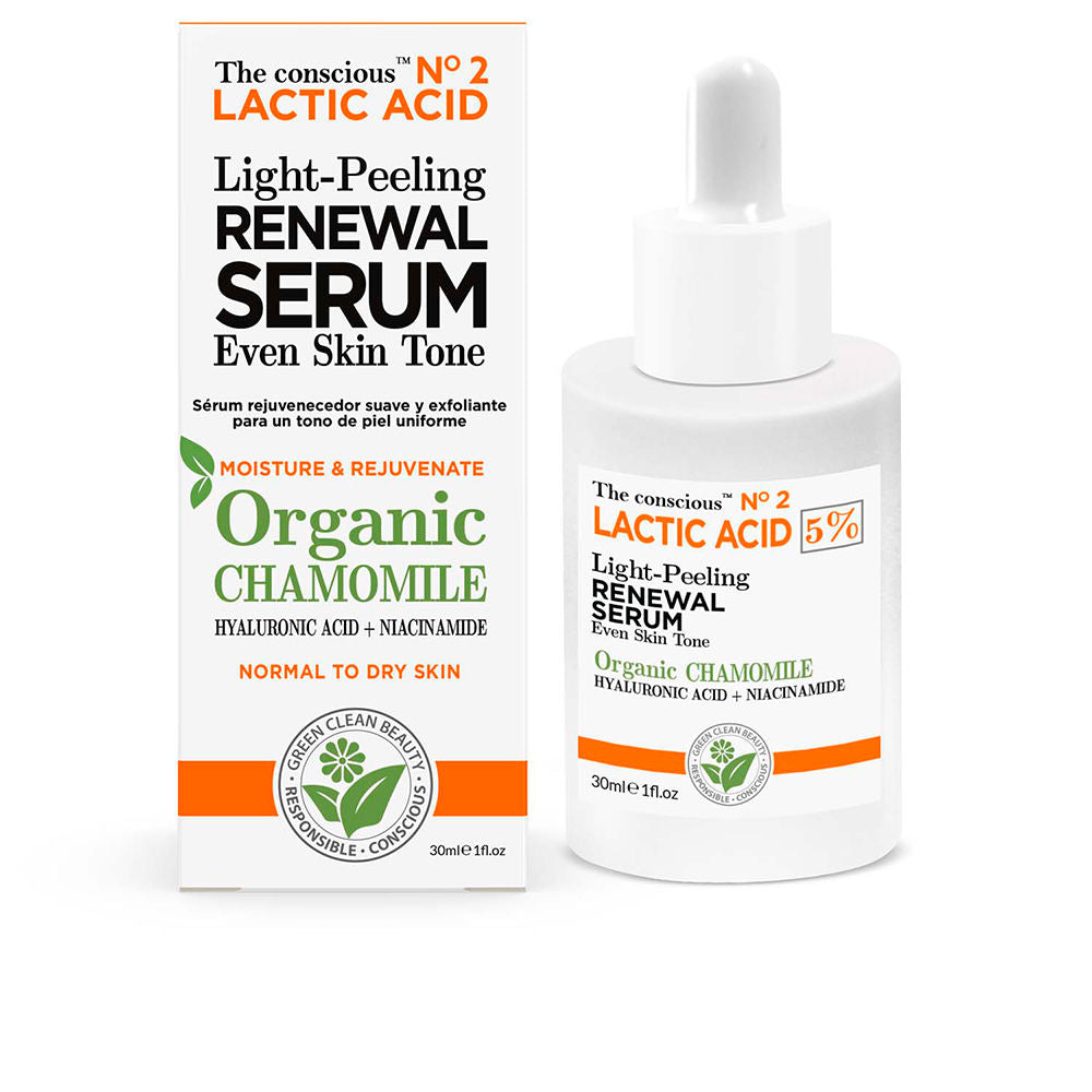 Sérum Peeling Léger Renouvellement Acide Lactique Camomille Bio The Conscious