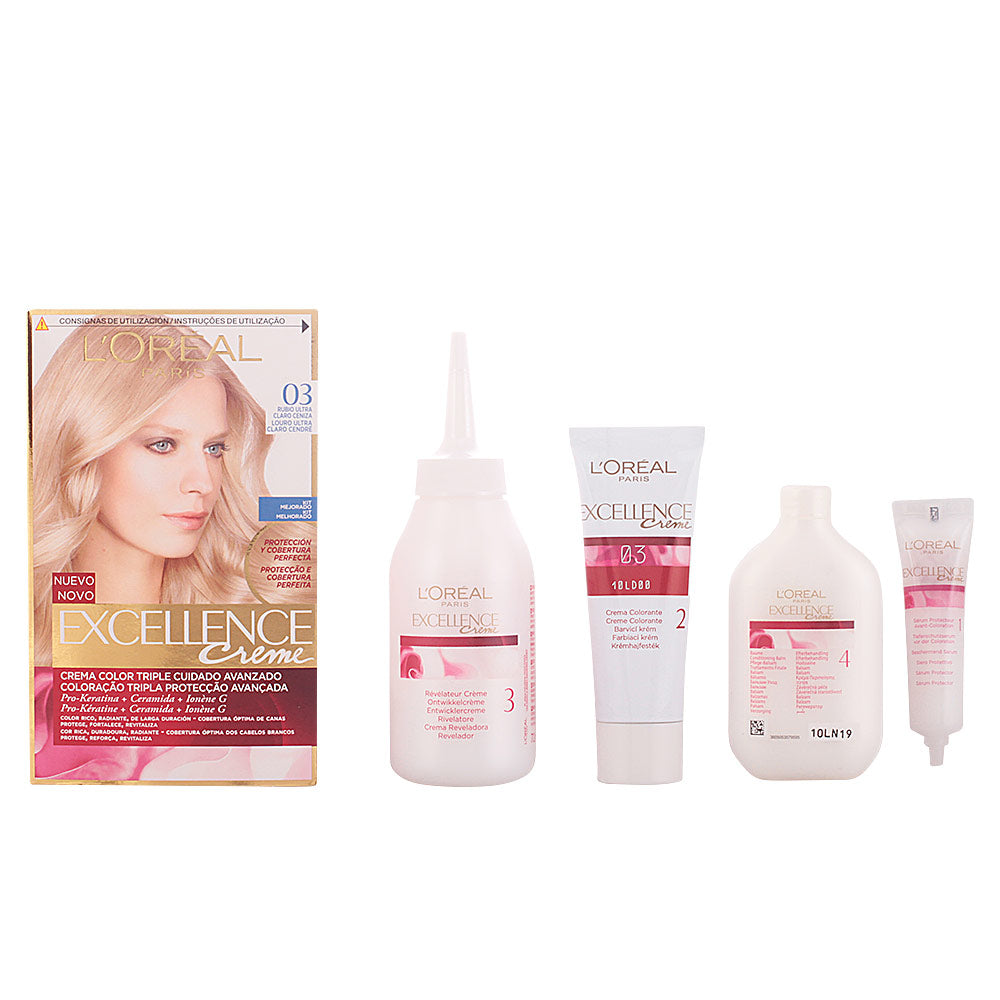 EXCELLENCE Creme dye #03 ultra light ash blonde 192 ml - Plureals