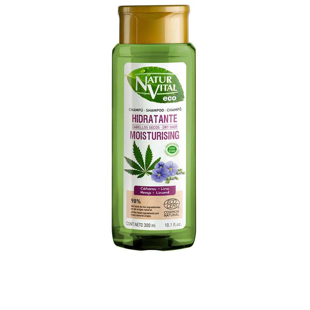 ECO MOISTURIZING hemp and flax shampoo 300 ml - Plureals
