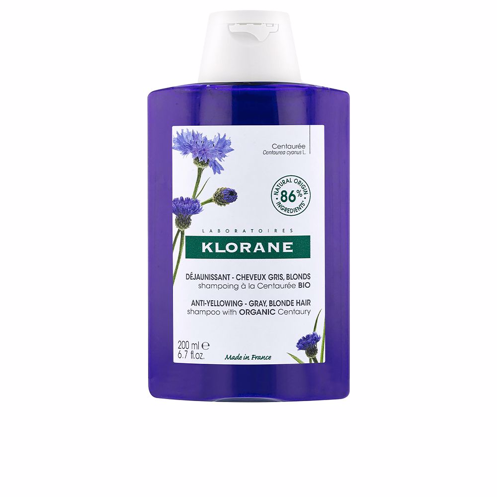 Shampooing déjaunissant au bleuet