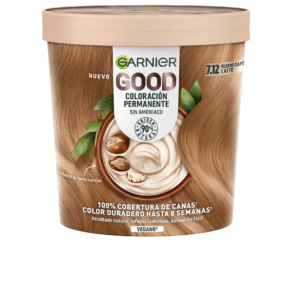 GOOD permanent color #7.12 latte blonde 217 ml - Plureals