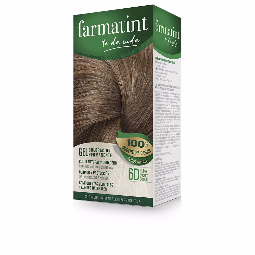 FARMATINT GEL permanent color #6d-dark golden blonde 5 units - Unisex