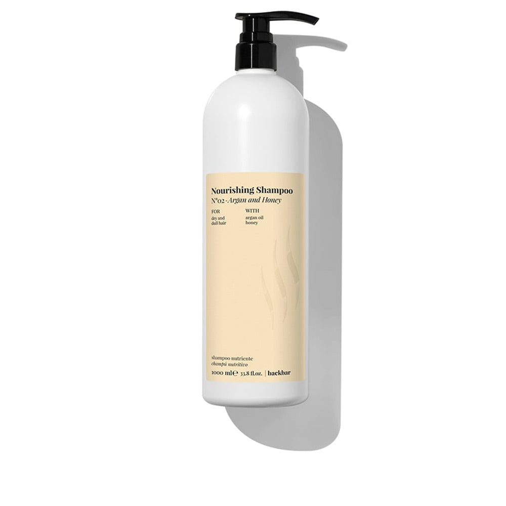 BACK BAR nourishing shampoo nº02-argan&honey 1000 ml - Plureals