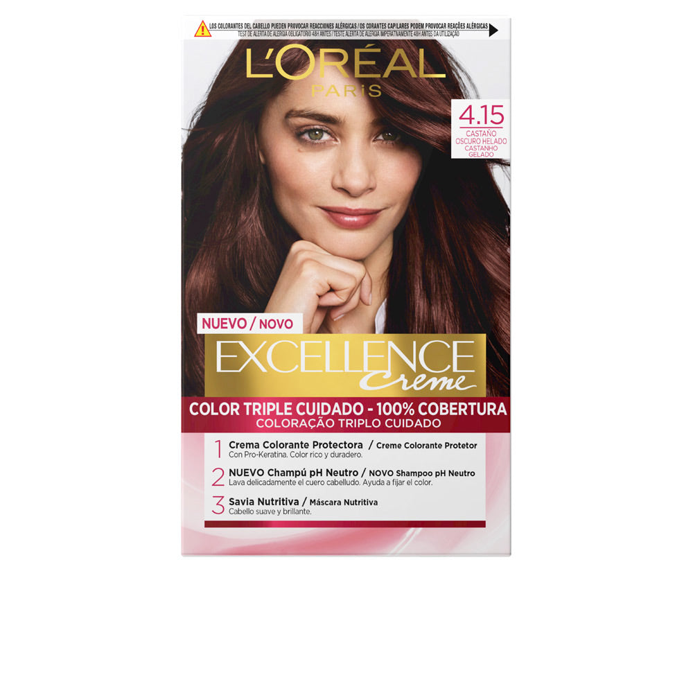EXCELLENCE creme dye #4.15-frosty dark brown - Plureals