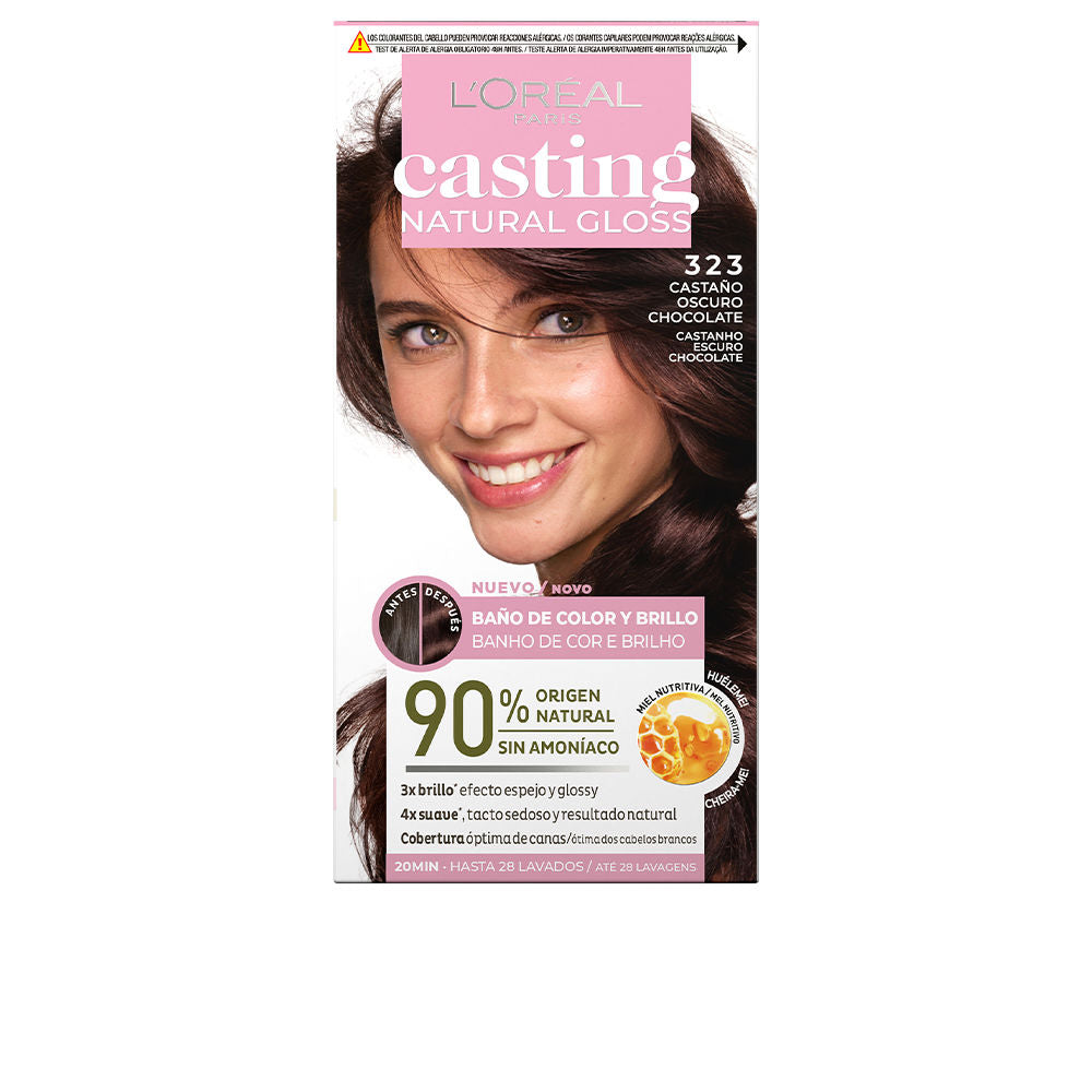 CASTING NATURAL GLOSS #323-castaño oscuro chocolate 180 ml - Plureals