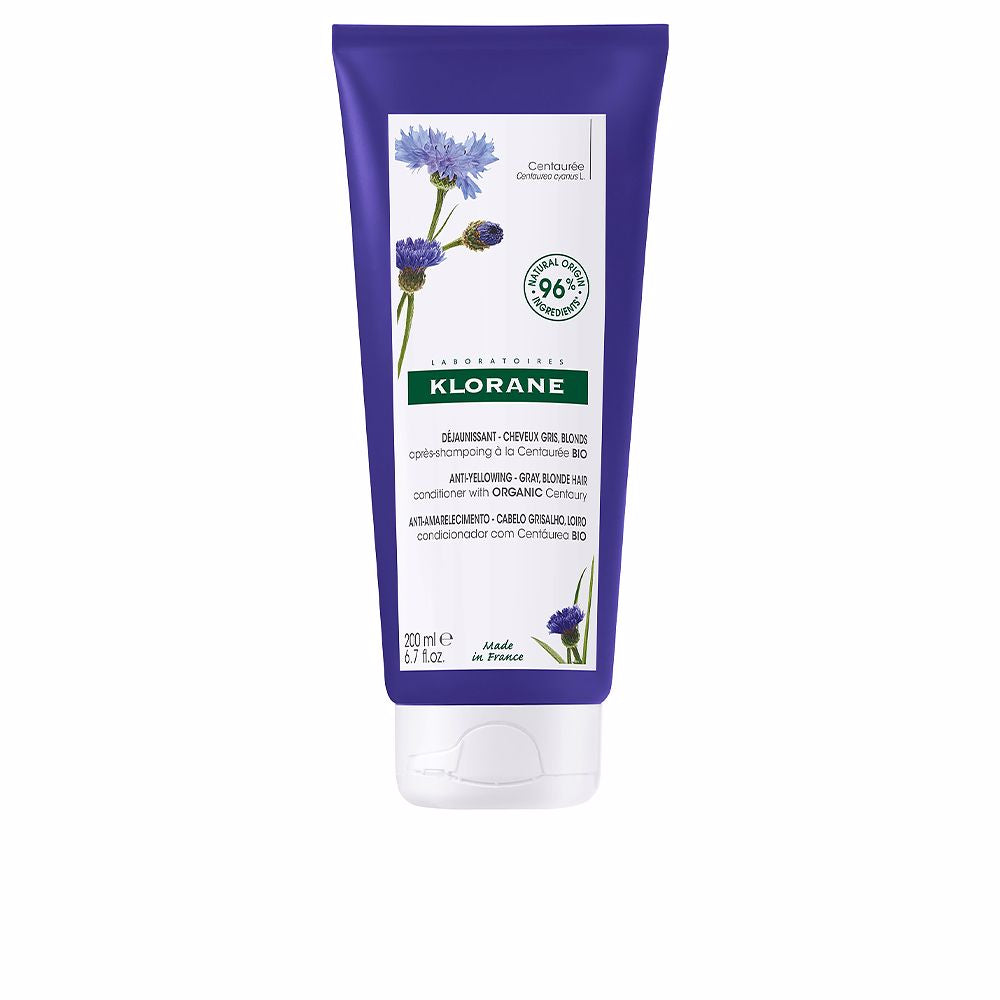 Après-shampooing déjaunissant bio au bleuet