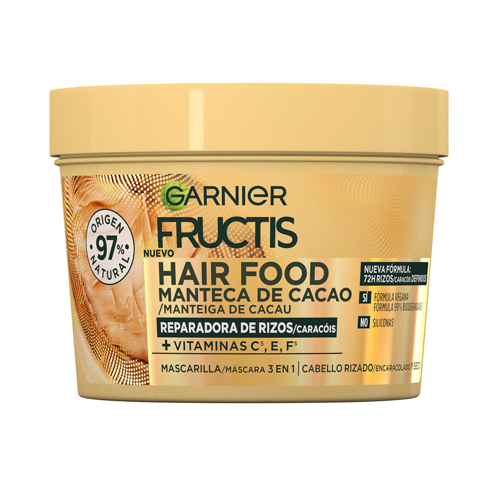 FRUCTIS HAIR FOOD COCOA BUTTER nourished curl mask 390 ml - Plureals