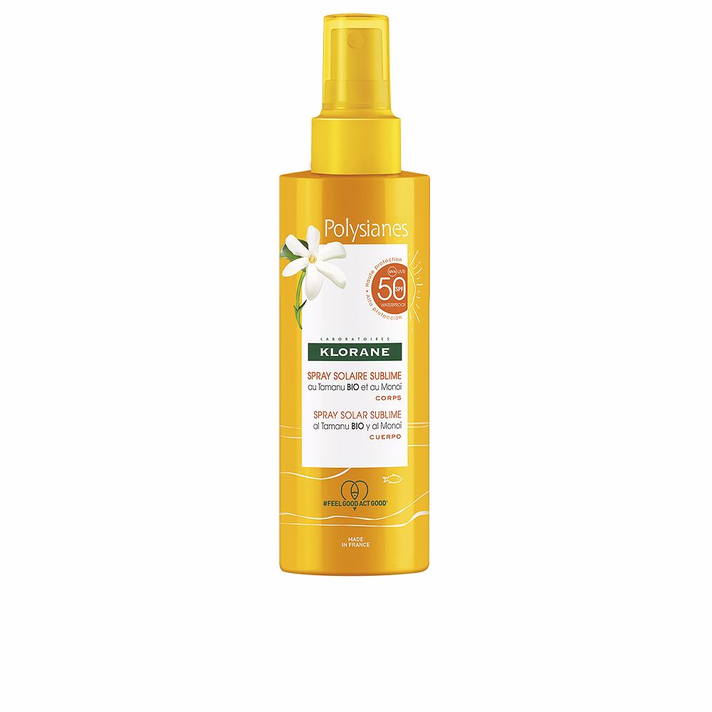 POLYSIANES MONOÏ Y TAMANU BIO body sun spray SPF50 200 ml - Plureals
