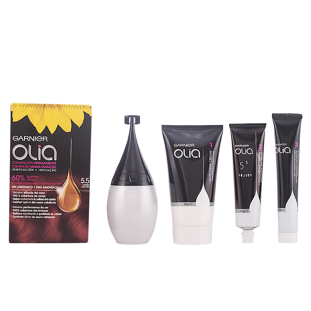 OLIA coloración permanente sin amoniaco #5.5-caoba 1 u - Unisex