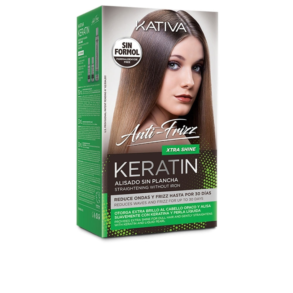 KERATIN ANTI-FRIZZ Brazilian straightening without iron extra shine 30 days 3 u - Plureals