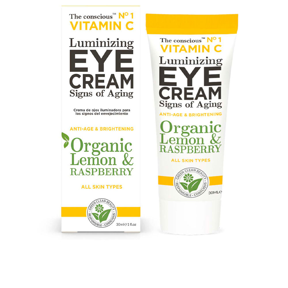 Crème Contour des Yeux Lumineuse Citron & Framboise Bio The Conscious