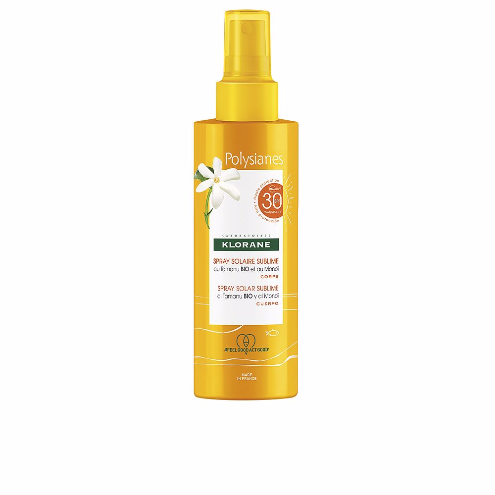 POLYSIANES MONOÏ Y TAMANU BIO body sun spray SPF30 200 ml - Plureals