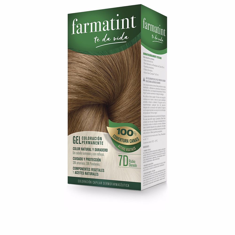 FARMATINT GEL permanent color #7d-golden blonde 5 units - Unisex