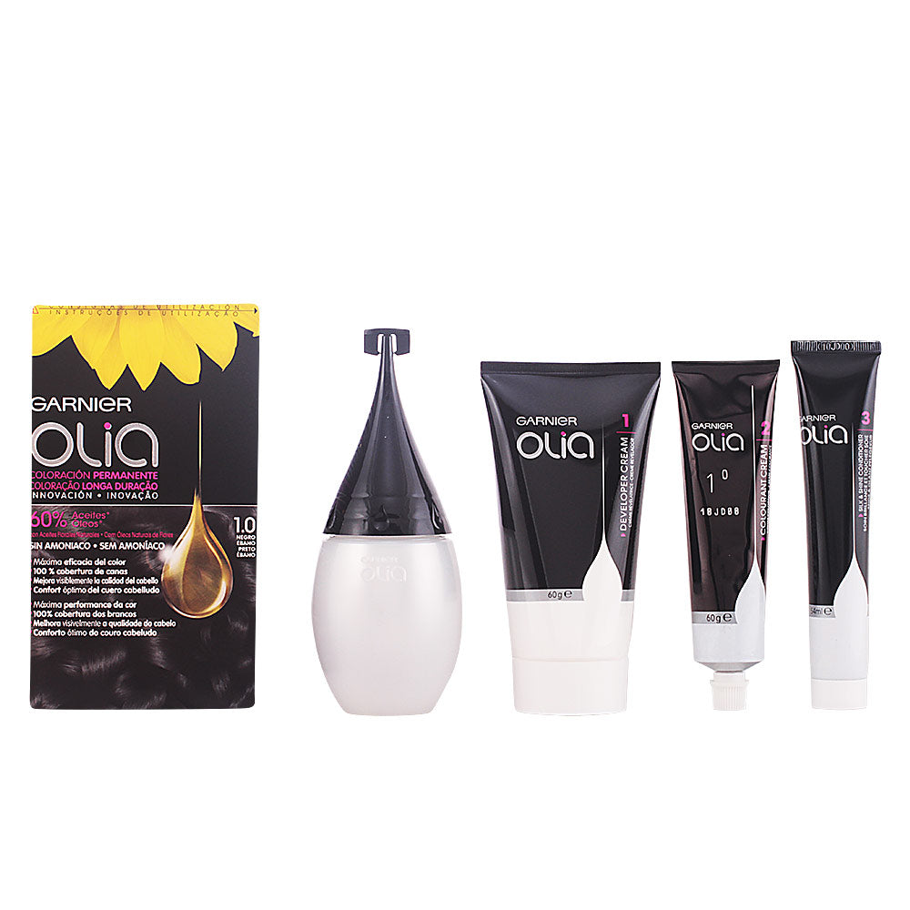 OLIA coloración permanente sin amoniaco #1.0-negro 1 u - Plureals
