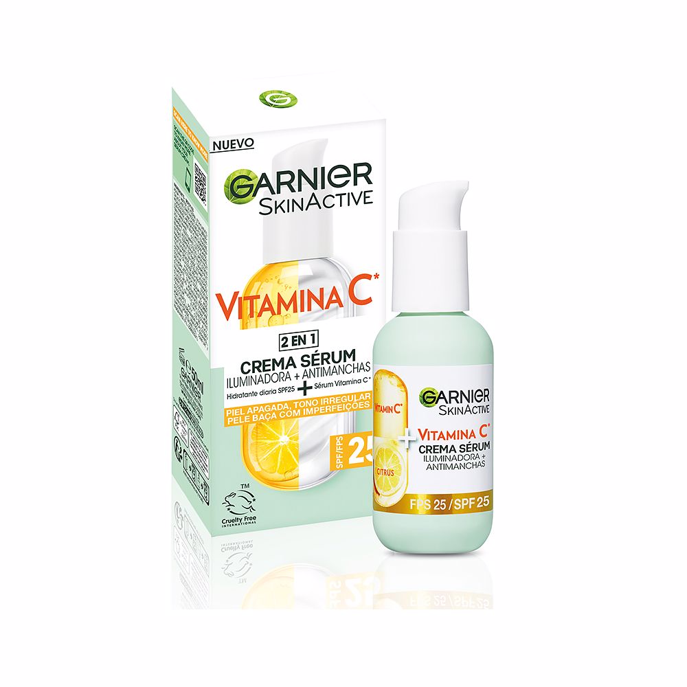 Crème Sérum 2-en-1 Éclat & Anti-Taches SPF25 Vitamine C Garnier