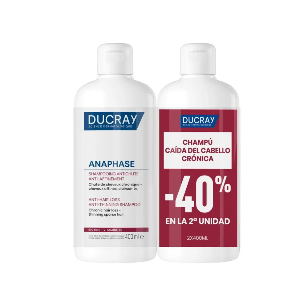ANAPHASE anti-hair loss and anti-thinning shampoo pack of 2 x 400 ml - Unisex