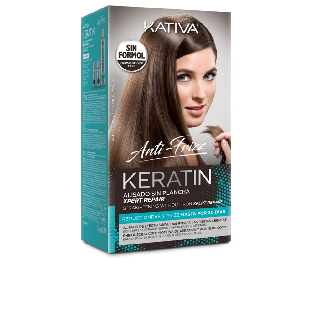 KERATIN ANTI-FRIZZ Brazilian straightening without iron repairs ends 30 days 3 u - Plureals
