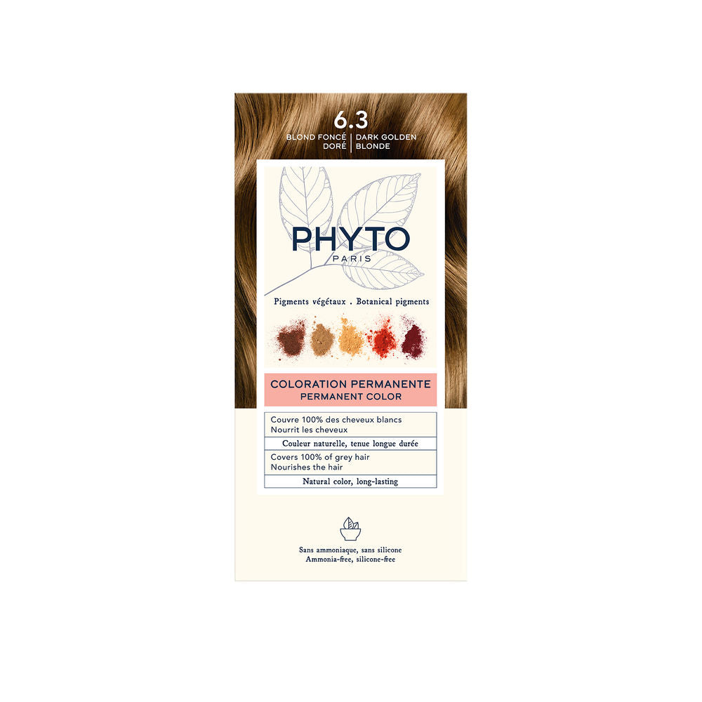 PHYTOCOLOR #6.3-rubio oscuro dorado 4 u - Plureals