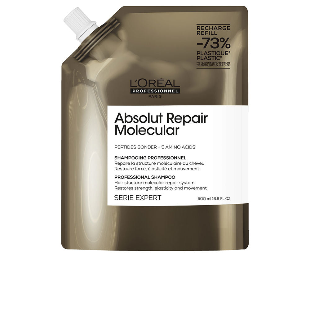 ABSOLUT REPAIR MOLECULAR professional sulfate-free shampoo for damaged hair refill 500 ml - Plureals