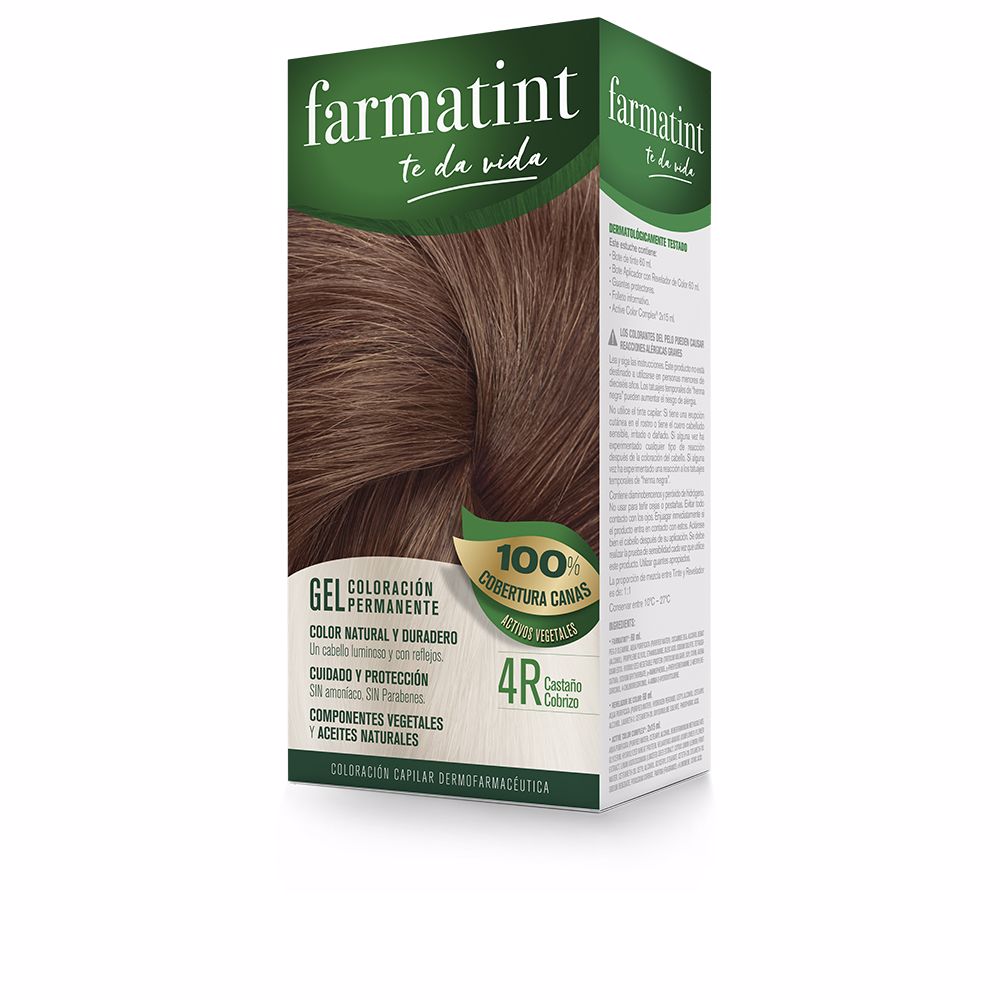 FARMATINT GEL permanent color #4r-copper brown 5 units - Unisex