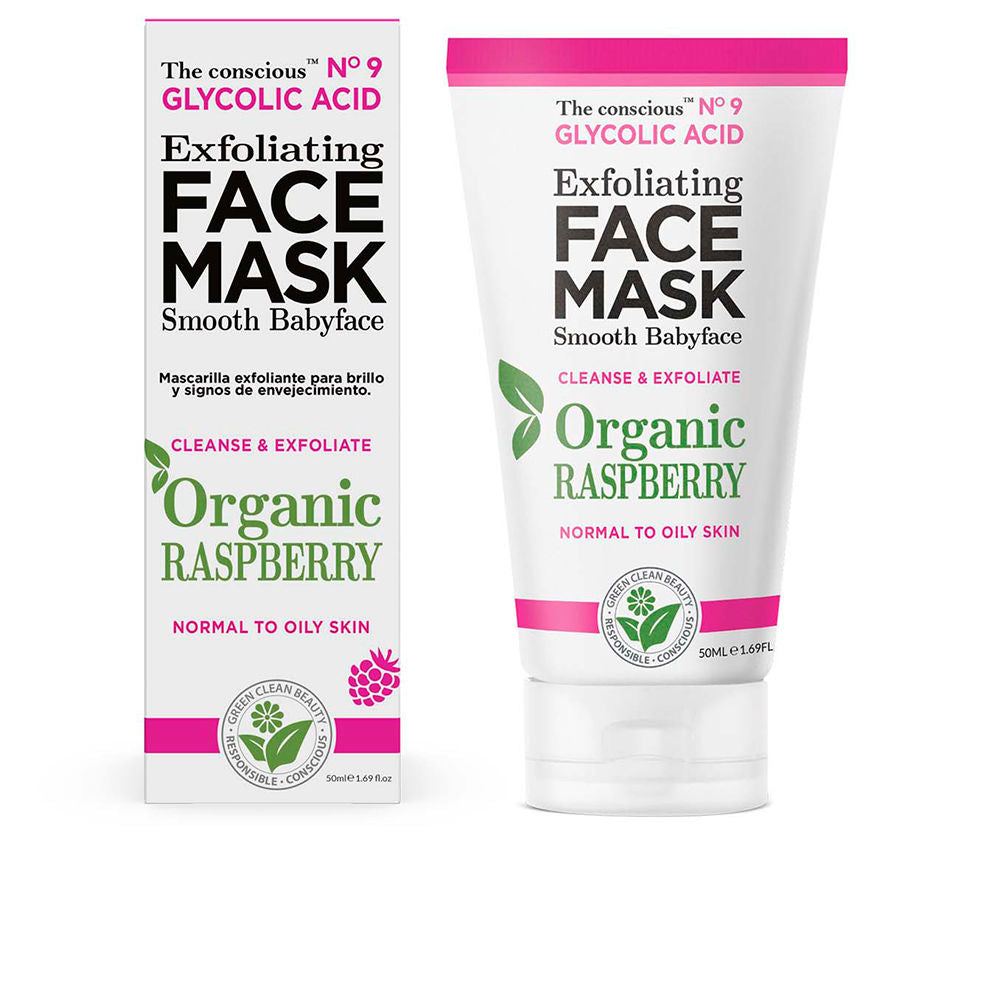 Masque Exfoliant Éclat Acide Glycolique Framboise Bio The Conscious
