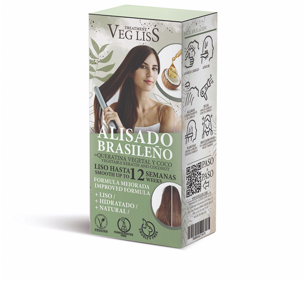 VEG LISS Brazilian straightening with vegetable keratin and coconut 2 u - Plureals