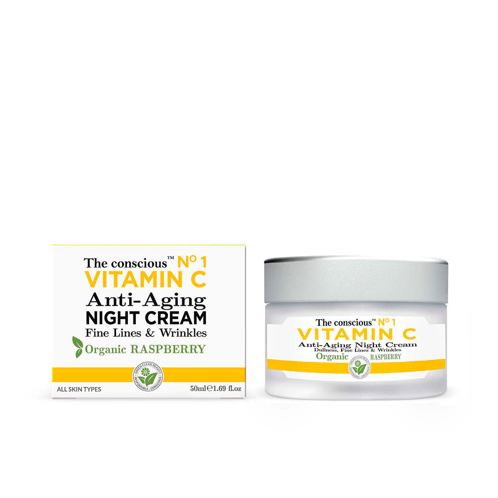 Crème de Nuit Anti-Âge Vitamine C Framboise Bio The Conscious