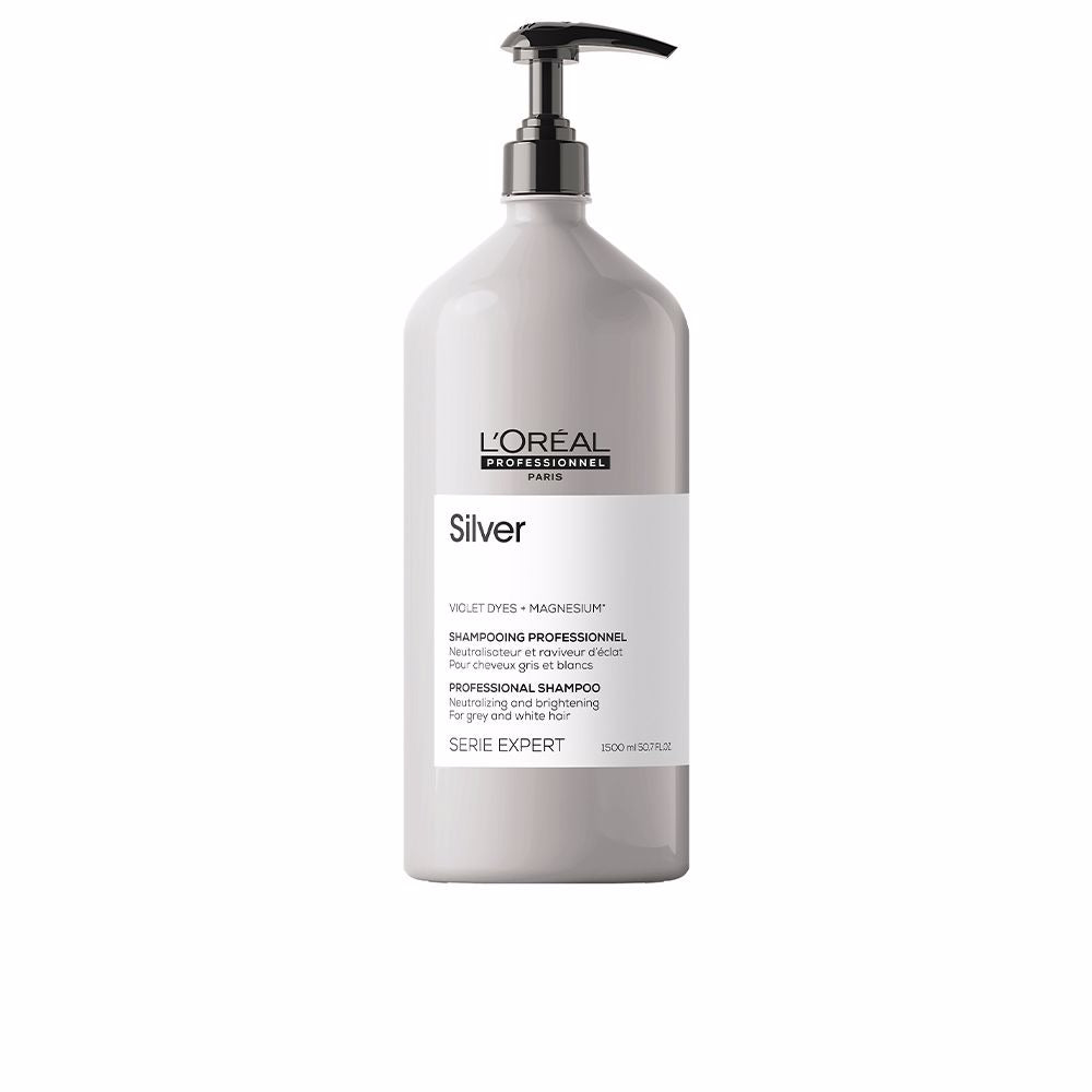 Shampooing déjaunissant violet pour cheveux gris et blancs