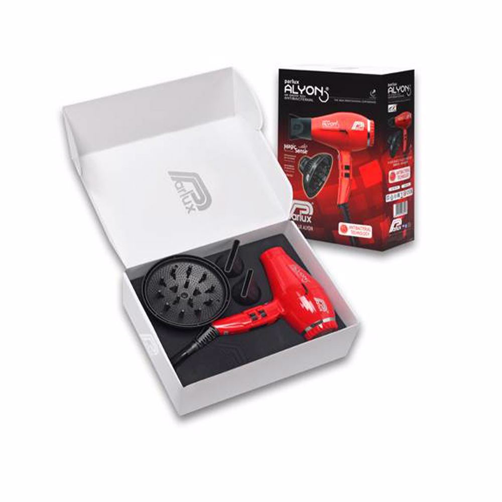 Coffret sèche-cheveux Parlux Alyon + Magicsense (rouge)
