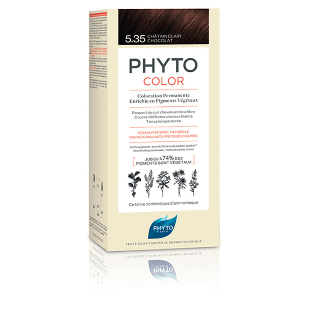 PHYTOCOLOR #5.35-castaño claro chocolate 4 u - Plureals
