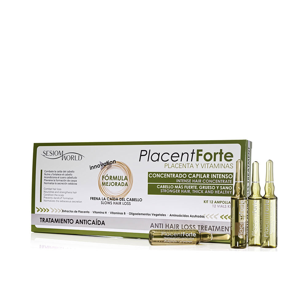 PLACENT FORTE anti-hair loss treatment ampoules 12 u - Plureals