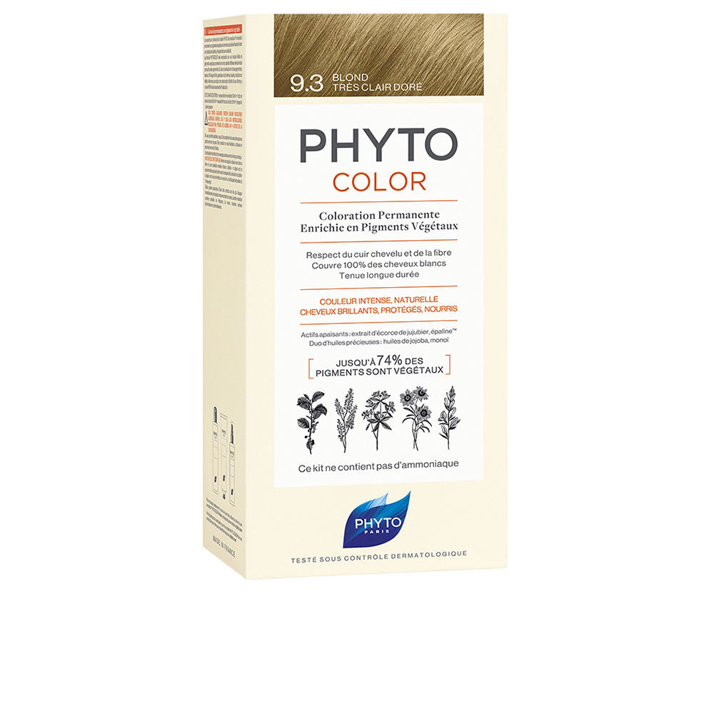 PHYTOCOLOR #9.3-rubio dorado muy claro 4 u - Plureals