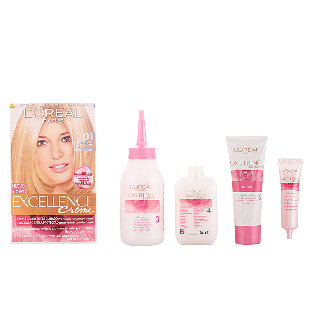 EXCELLENCE Creme dye #01 natural ultra light blonde 192 ml - Unisex