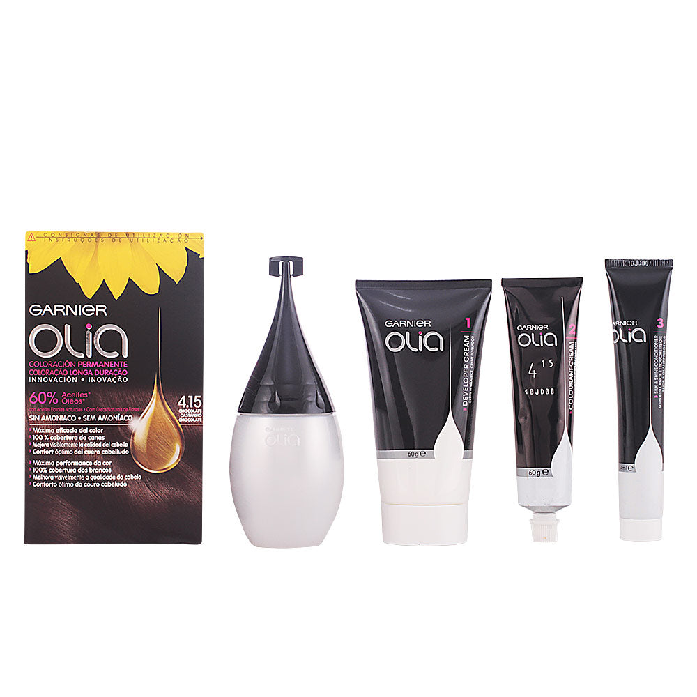 OLIA coloración permanente sin amoniaco #4.15-chocolate 1 u - Unisex