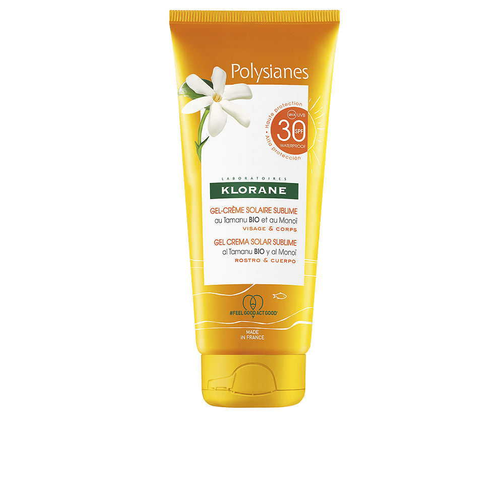 POLYSIANES MONOÏ AND TAMANU BIO sun gel face and body SPF30 200 ml - Plureals