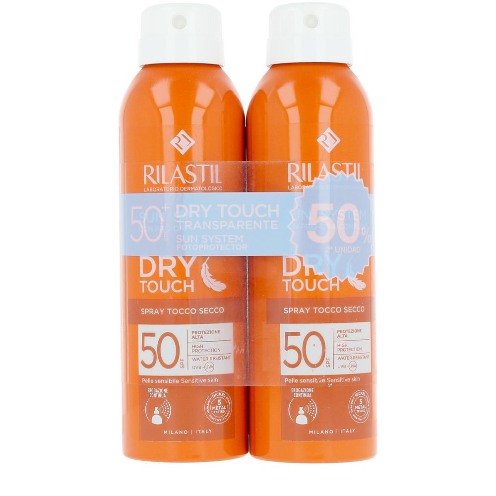 SUN SYSTEM SPF50+  transparente dry touch pack 2 x 200 ml