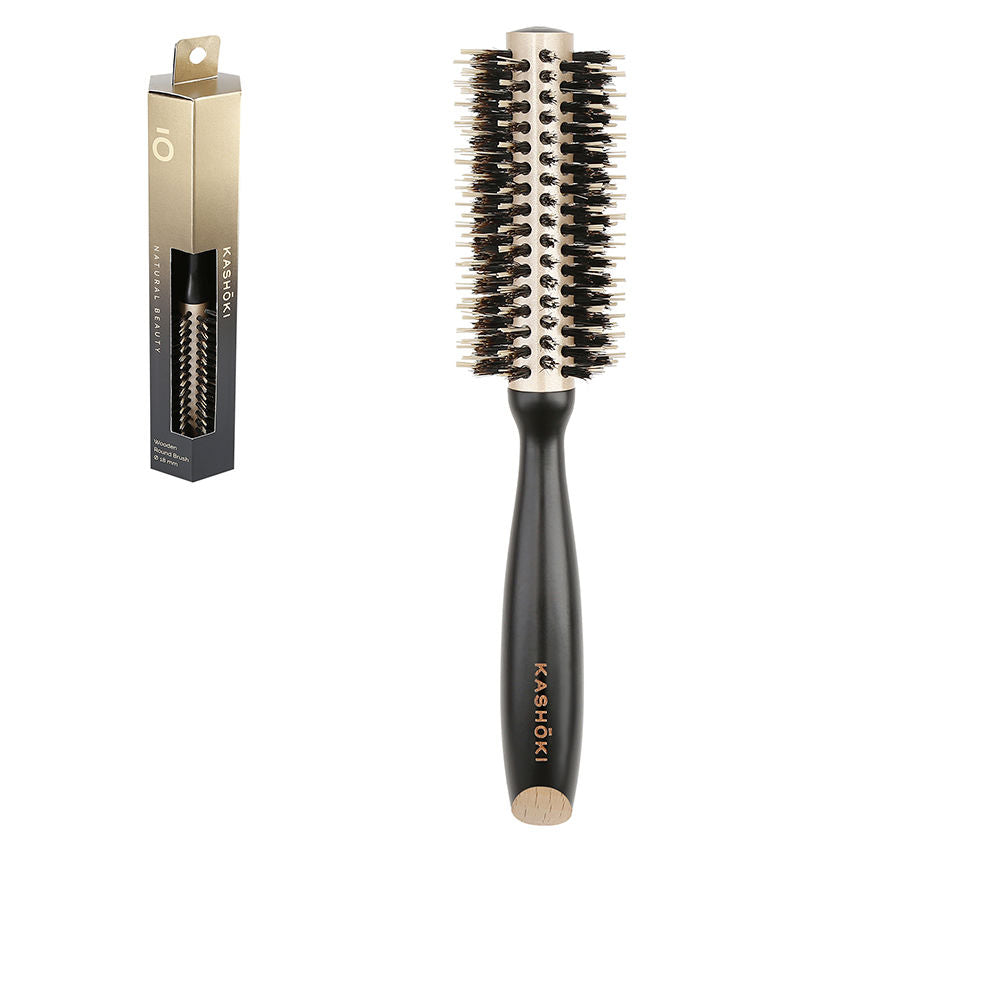NATURAL BEAUTY round wooden brush #18 mm 1 u - Plureals