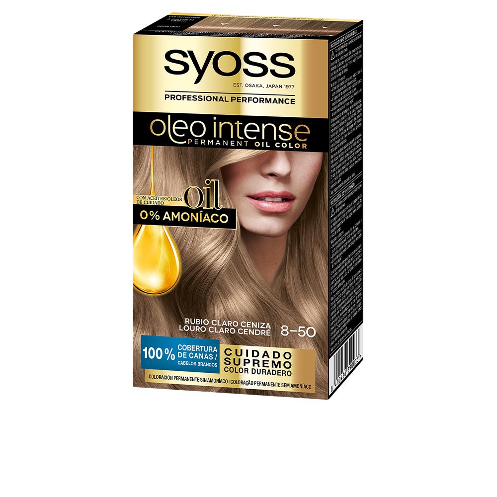 OLEO INTENSE ammonia-free hair color #8.50-ash blonde 5 pcs - Plureals