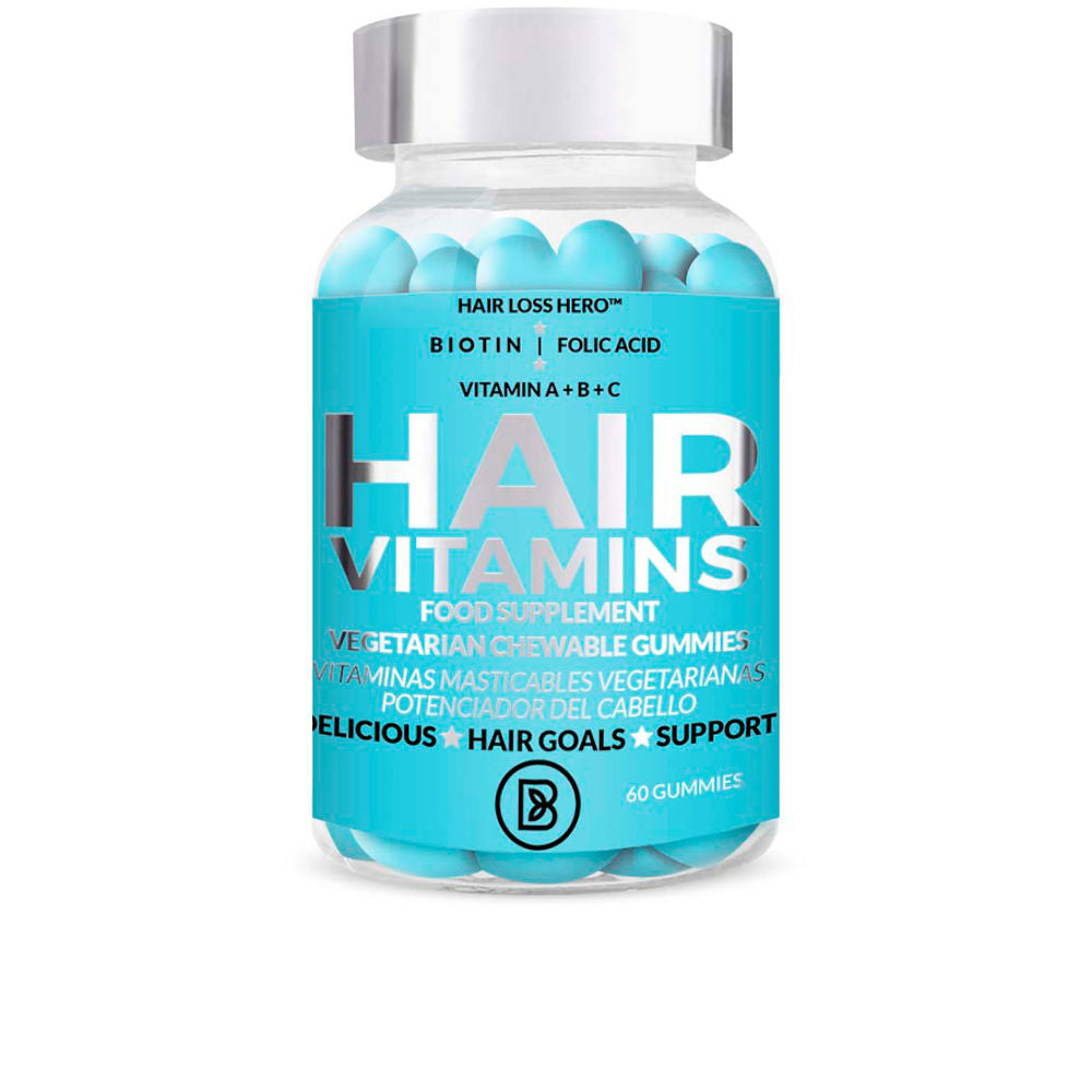 HAIR VITAMINS food supplement vegetarian chewable gummies 60 u - Plureals